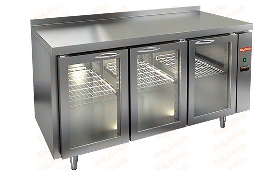 Холодильный стол HICOLD GNG 111 HT P, без агрегата, 3 двери (+2...+10°С)